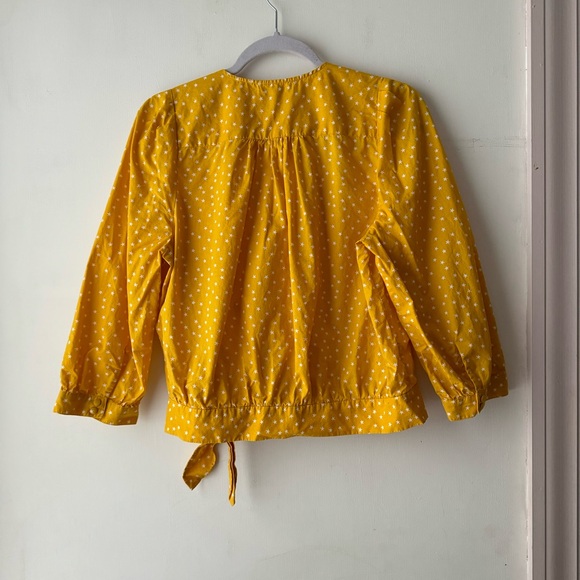 Madewell | Mustard Yellow Star Scatter Wrap Top - Picture 9 of 11